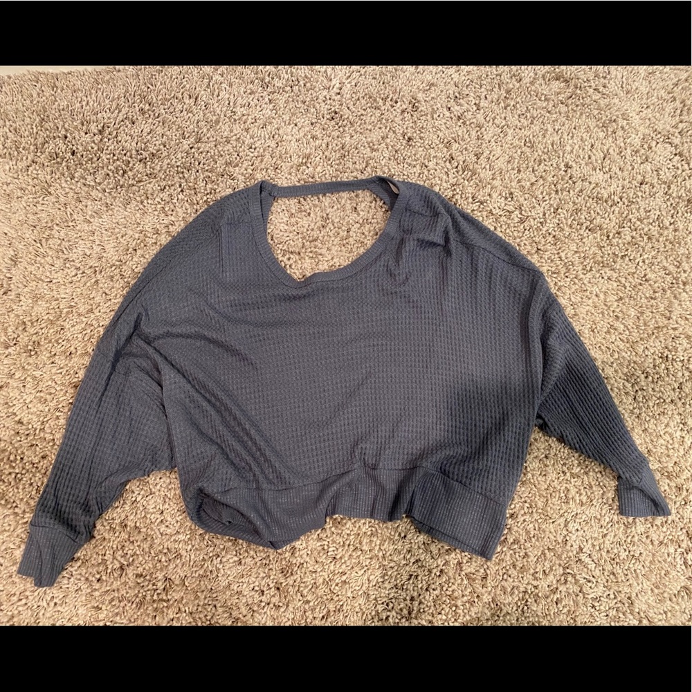 Boujee knit blue top